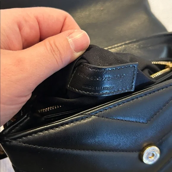 Yves Saint Laurent Black and Gold Crossbody Bag - Picture 4 of 10